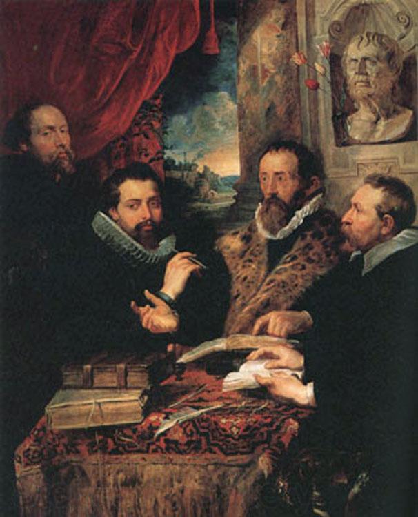 Peter Paul Rubens Fustus Lipsius and his Pupils or The Four Pbilosopbers (mk01) Norge oil painting art